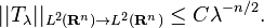 ||T_\lambda||_{L^2(\mathbf{R}^n)\to L^2(\mathbf{R}^n)}\le C\lambda^{-n/2}.