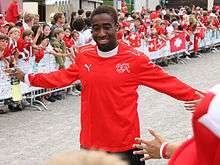 Djourou at Euro 2008 with Switzerland