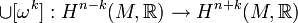 \cup [\omega^k]: H^{n-k}(M, \mathbb R)\to H^{n+k}(M, \mathbb R) 