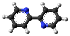 Ball-and-stick model of the 2,2′-bipyridine molecule