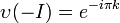 \upsilon(-I)=e^{-i\pi k}