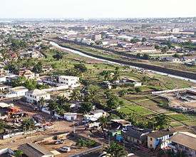 View of Accra, Ghana from above.
