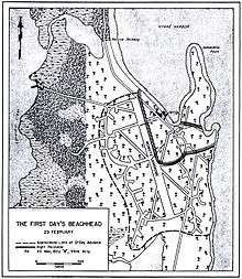 Map showing a tiny perimeter nestled next to an airstrip.