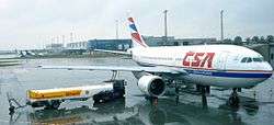 An Airbus A310-304 of Czech Airlines (OK-WAA) being fueled at Prague Václav Havel Airport