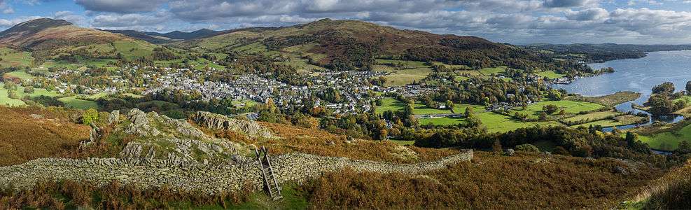 Ambleside View of Ambleside from near the summit of Todd Crag