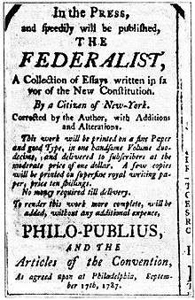 Ad for the Federalist.