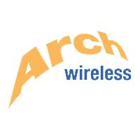 The word "Arch" in large yellow curving letters above "wireless" in smaller blue type