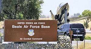Beale Air Force Base main gate