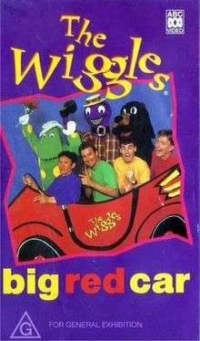 The Wiggles and their friends are in the first Big Red Car with Jeff driving it.