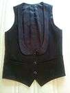 Black tie waistcoat with studs