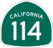 State Route 114 marker