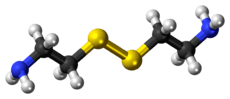 Ball-and-stick model of the cystamine molecule