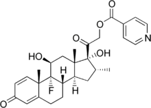 Skeletal formula of dexamethasone isonicotinate