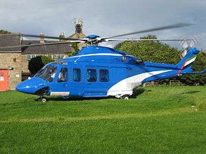 An AgustaWestland AW139 helicopter