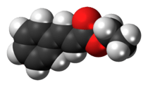 Ball-and-stick model of ethyl cinnamate