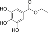 Structural formula of ethyl gallate