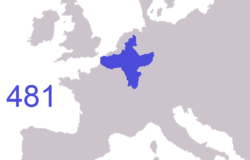 animated gif showing expansion of Franks across Europe