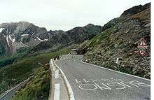 A mountain with some roads visible.