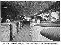 A large room filled with wine barrels