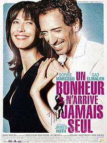 Poster showing Sophie Marceau and Gad Elmaleh smiling