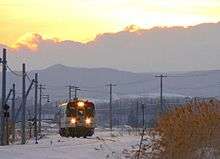 Furusato Ginga Line CR70 series DMU, February 2006, near Nishitomi Station