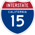 Interstate 15 marker