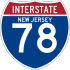 Interstate 78 marker