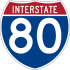 Interstate 80 marker