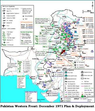 Military map of West Pakistan from December 1971