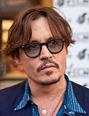 Johnny Depp in a film premiere.