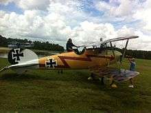 Kermit Weeks boards his Albatros D.Va in preparation for its first flight at Fantasy of Flight