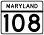 Maryland Route 108 marker