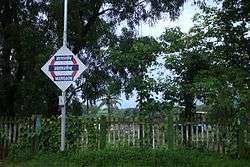 Train station sign