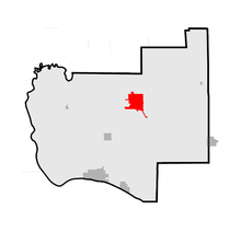 Location of Jerseyville within Jersey County