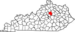 State map highlighting Fayette County