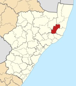 Location in KwaZulu-Natal