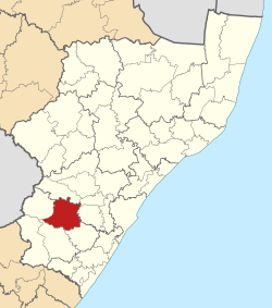 Location in KwaZulu-Natal