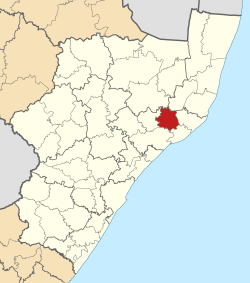 Location in KwaZulu-Natal