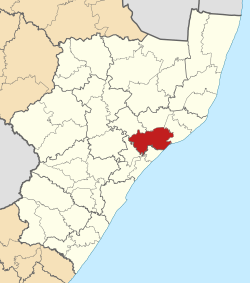 Location in KwaZulu-Natal