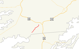 A map of the far southern Eastern Shore of Maryland showing major roads.  Maryland Route 371 runs from Cedar Hall to Pocomoke City.