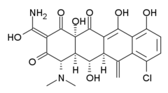 Skeletal formula of meclocycline