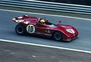 Nanni Galli training with 33/3 at the Nürburgring 1971.