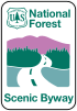 National Forest Scenic Byway marker