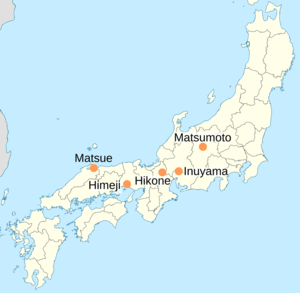 National Treasures are found in four cities in central Honshū.