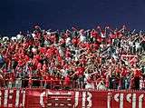 Nea Salamina Famagusta FC fans at Ammochostos Stadium in a game against AEK Larnaca F.C. in season 2009–10.