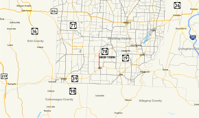 Map of New York State Route 362