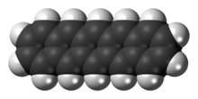 Space-filling model of the pentacene molecule