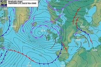 Geostrophic flow (north-westerly)