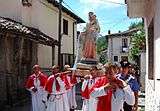 A Madonna idol procession in Italy