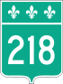 Route 218 shield